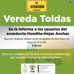 Nuevo horario para recolección de basuras
