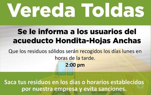 Nuevo horario para recolección de basuras